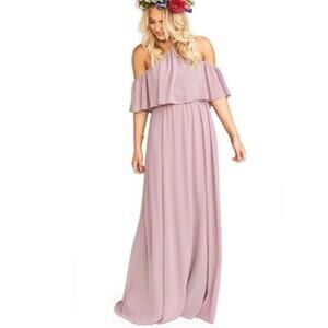 Show Me Your Mumu SMYM Rebecca ruffle maxi dress in antique rose NEW XXS
